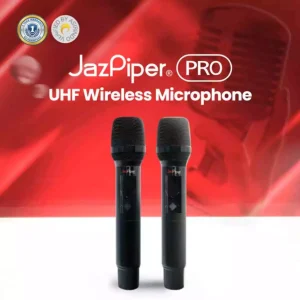 Mikrofon nirkabel UHF JazPiper PRO untuk karaoke rumah
