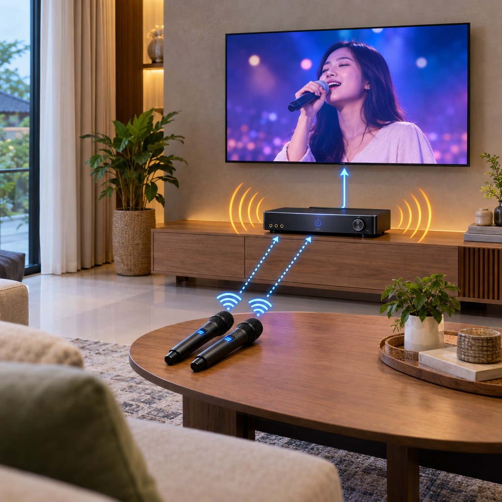 Panduan karaoke di Smart TV tanpa speaker aktif tambahan Panduan karaoke di Smart TV tanpa speaker aktif tambahan